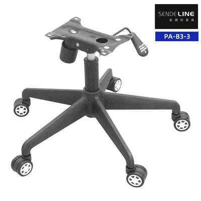 Καλή τιμή Μαύρο νάιλον περιστρεφόμενη καρέκλα βάση με τροχούς ύψος ρυθμιζόμενο πέντε αστέρες καρέκλα πόδια σε απευθείας σύνδεση