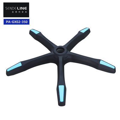 Καλή τιμή Μαύρη καρέκλα γραφείου με κυλιόμενη βάση ομαλή κίνηση ακτίνα 340mm με τροχούς σε απευθείας σύνδεση