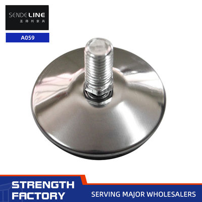 Καλή τιμή Ασημένιο φινίρισμα Ρυθμίσιμα πόδια τραπεζιού με μήκος 12 / 13mm Thread Office Chair Foot σε απευθείας σύνδεση