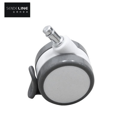 65mm PVC μπάντα φρένο Καρέκλα γραφείου Caster με υψηλή χωρητικότητα φορτίου και ομαλή κυλίνδρωση