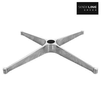 Βάση καρέκλας γραφείου 4 αστέρων Γυαλισμένο Χρώμα / Χρώμα χρωμίου Χύτευση από κράμα αλουμινίου Ολοκληρωμένη Μορφοποίηση