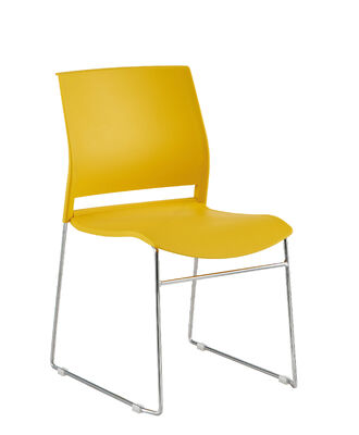 Καλή τιμή Βάρος εξωτερικού περιβλήματος από καουτσούκ 191 κιλών Σύγχρονη πλαστική καρέκλα με βάση από συμπαγή χαλύβδινη μπάρα Ελαφριά στοιβαζόμενη καθίσματα για χώρους εκδηλώσεων σε απευθείας σύνδεση