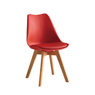 Καλή τιμή Καρέκλα μπαρ Nordic Style Eames με κάθισμα από αφρό PU και πόδια από στερεό ξύλο σε προσαρμόσιμα χρώματα σε απευθείας σύνδεση